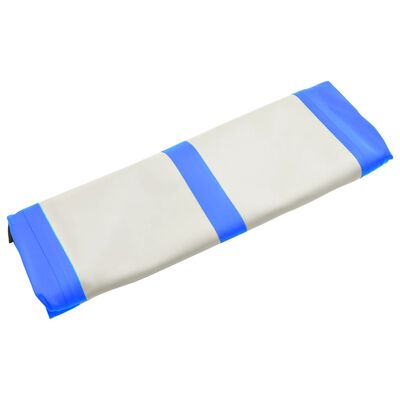 vidaXL Inflatable Gymnastics Mat with Pump 800x100x15 cm PVC Blue