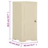 vidaXL Plastic Cabinet 40x43x85.5 cm Wood Design Angora White