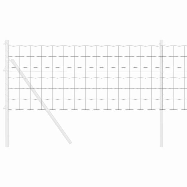 vidaXL Euro Fence Grey 0.4 x 25 m PVC-coated iron