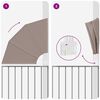 vidaXL Balcony Privacy Screen Taupe 115 x 115 cm Polyester
