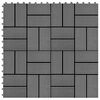 vidaXL Decking Tile 11 pcs Grey 30 x 30 cm WPC