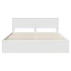 vidaXL Bed Frame with Headboard White 200 x 200 cm Engineered Wood