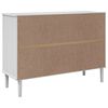 vidaXL Sideboard SENJA Rattan Look White 112x40x80 cm Solid Wood Pine