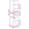 vidaXL Highboard Old Wood 45 x 42.5 x 185 cm Engineered Wood