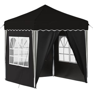 vidaXL Pop-up Party Tent 195 x 195 x 245 cm Black Oxford Fabric