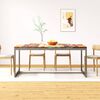 vidaXL Dining Table Solid Acacia Wood and Steel 180 cm
