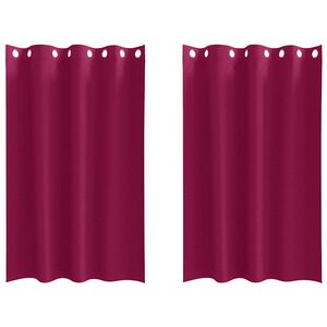 vidaXL Blackout Curtains with Rings 2 pcs Wine Red 175 x 140 cm