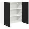 vidaXL Hanging Cabinet Black Oak 80 x 31 x 80 cm Engineered Wood