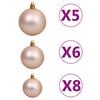 vidaXL Artificial Pre-lit Christmas Tree with Ball Set Green 120 cm PVC