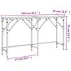 vidaXL Console Table Smoked Oak 140x29x75 cm Engineered Wood