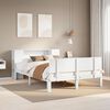vidaXL Bookcase Bed without Mattress White 160x200cm Solid Wood Pine
