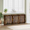 vidaXL Radiator Cover Smoked Oak 205 x 21.5 x 83.5 cm Engineered Wood
