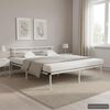 vidaXL Bed Frame without Mattress White Metal 180x200cm