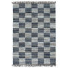 vidaXL Hand-woven Chindi Rug Denim 120x170 cm Blue