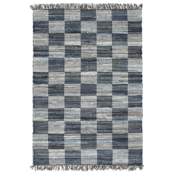 vidaXL Hand-woven Chindi Rug Denim 120x170 cm Blue