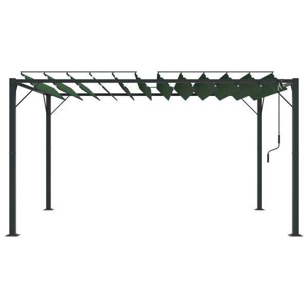 vidaXL Gazebo with Louvered Roof Green 3 x 4 x 2.14 m