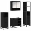 vidaXL Bathroom Furniture Set 4 pcs Black Oak Engineered Wood