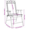 vidaXL Folding Garden Chairs 2 pcs Melange Grey Steel and Textilene