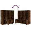 vidaXL Book Cabinet Smoked Oak 98x30x98 cm