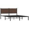 vidaXL Metal Bed Frame without Mattress Brown Oak 150x200 cm King Size