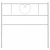 vidaXL Metal Headboard White 80 cm