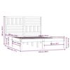 vidaXL Bed Frame without Mattress 120x190 cm Small Double Solid Wood Pine