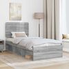vidaXL Bed Frame Grey Sonoma 75 x 190 cm Solid Pine Wood