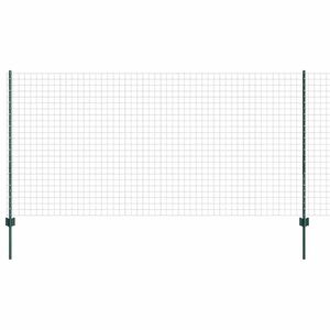 vidaXL Fence with Post Green