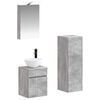 vidaXL Bathroom Furniture Set 4 pcs Concrete Grey