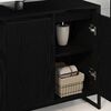 vidaXL Bathroom Cabinet Black Oak 90 x 30 x 60 cm Engineered Wood