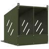 vidaXL Chicken Nesting Box with 2 Compartments Olive Green Metal