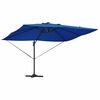vidaXL Umbrella Azurblau 352 x 251 x 265 cm Polyester and Aluminium