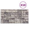 vidaXL 3D Wall Panels with Light Grey Brick Design 10 pcs EPS