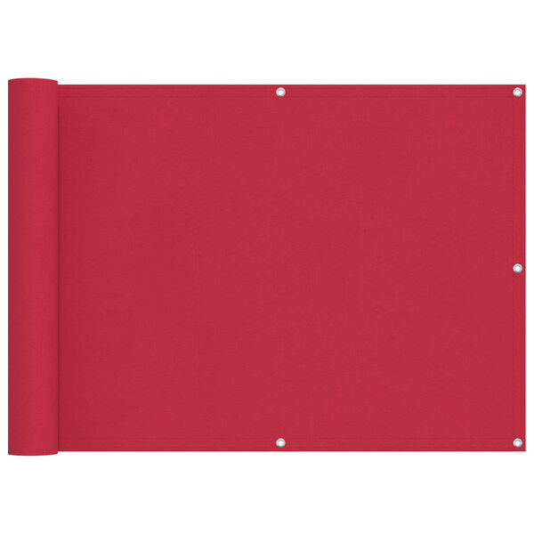 vidaXL Balcony Screen Burgundy 75 x 500 cm PU coated oxford alu