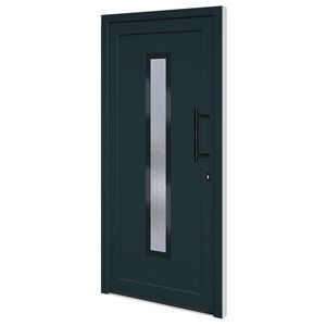 vidaXL Front Door Anthracite 98x200 cm PVC