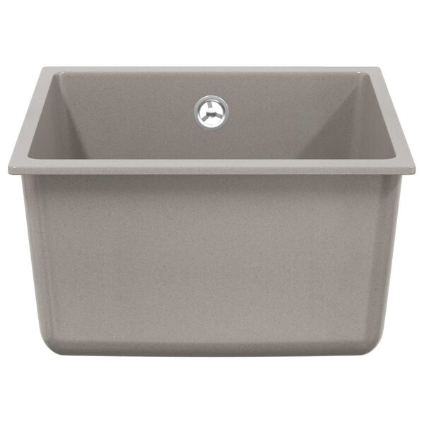 vidaXL Sink Grey 370 x 460 mm 80% Quartz and 20% Resin