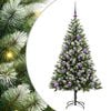vidaXL Artificial Hinged Christmas Tree with Flocked Snow 150 LEDs