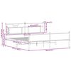 vidaXL Metal Bed Frame without Mattress Sonoma Oak 183x213 cm