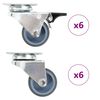 vidaXL 12 pcs Twin-wheel Swivel Casters 50 mm