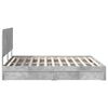 vidaXL Storage Bed Concrete Grey 180 x 200 cm Engineered Wood