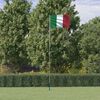vidaXL Italy Flag and Pole 5.55 m Aluminium