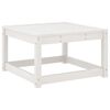 vidaXL Garden Footstool White Solid Wood Pine
