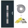 vidaXL Front Door 88 x 200 cm PVC Anthracite