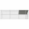 vidaXL Chicken Cage 3 pcs Silver 600 x 200 x 200 cm Steel and PE