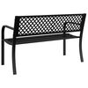 vidaXL Garden Bench 119 cm Black Steel