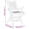 vidaXL Folding Garden Chairs 4 pcs 56x63x90 cm Solid Wood Teak