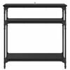vidaXL Console Table Black Oak 75 x 29 x 75 cm Engineered Wood