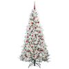 vidaXL Artificial Hinged Christmas Tree Green 180 cm PE and PVC