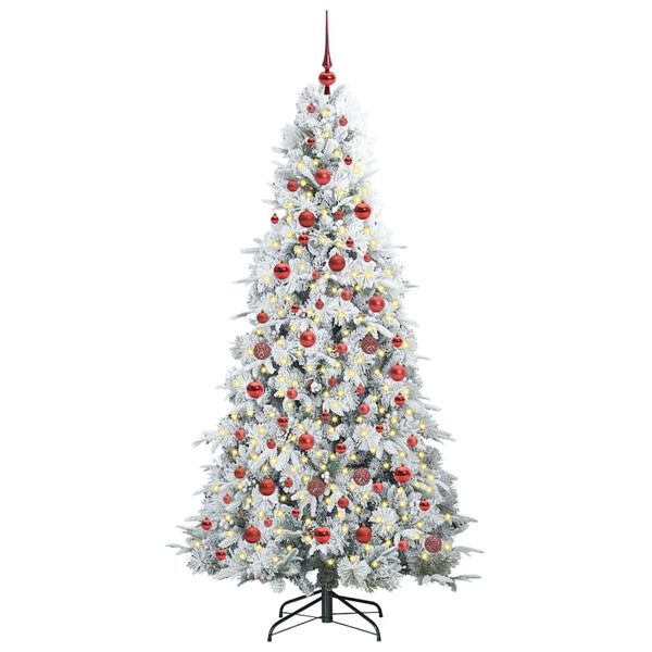 vidaXL Artificial Hinged Christmas Tree Green 180 cm PE and PVC