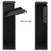 vidaXL Parcel Drop Box with Storage Black 44 x 22 x 82 cm Steel